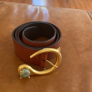 Valentino Garavani Brown Leather Belt